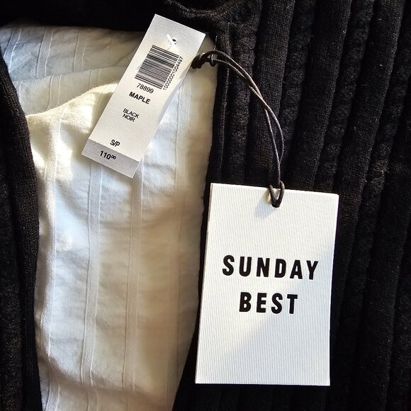 Aritzia Sunday Best Maple Longsleeve Bodycon Dress - 2020 - Black - Sz S - NWT - Picture 4 of 16